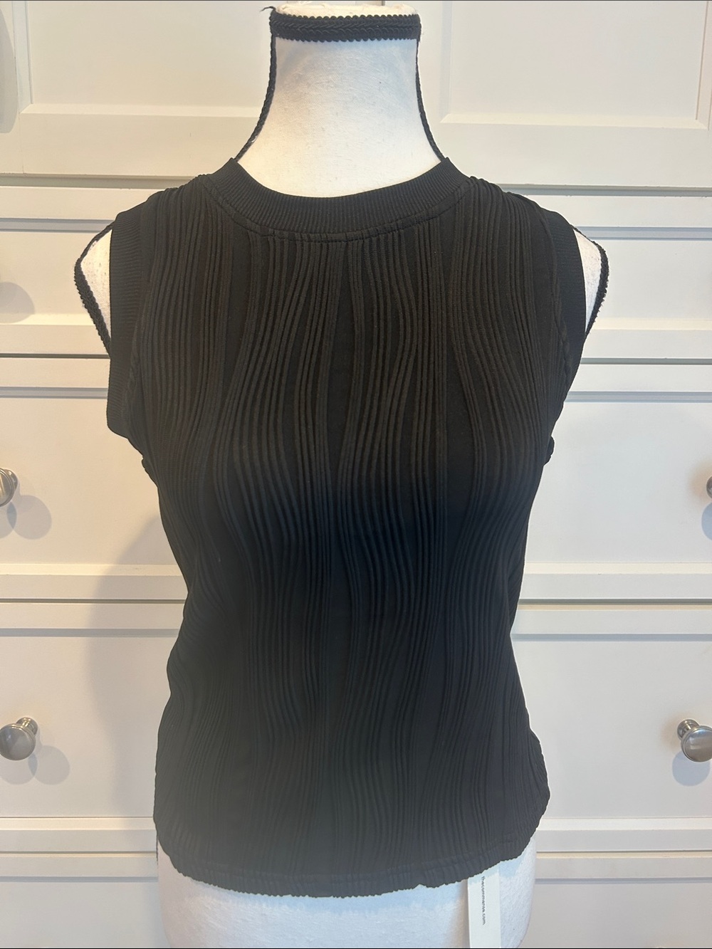 Commense Black Swirl Top